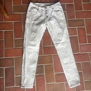 Stylish White Grayish Women's Jeans